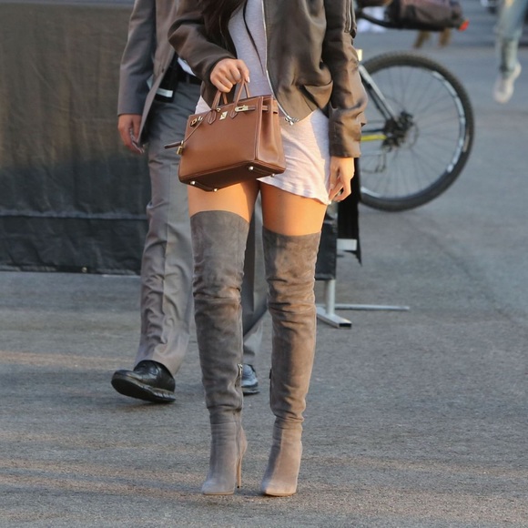 NEW $2640 GIANVITO ROSSI SUEDE LEATHER OVER KNEE THIGH HIGH CUISSARD BOOTS RARE - Picture 10 of 13